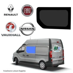 Renault Trafic Vauxhall Vivaro Sliding Glass Campervan Window - UK Passenger Side