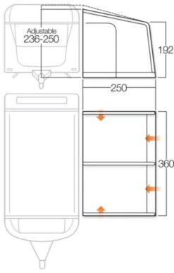 Vango Varkala Connect Caravan Airbeam Awning -Jacksons Leisure Supplies vango 2018 awnings floorplan varkala 360 58563.1511266974