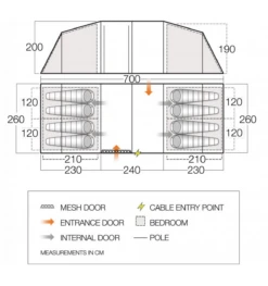 Vango Longleat II 800 XL 8 Person Tent 5 Vango Longleat II 800 XL 8 Person Tent -Jacksons Leisure Supplies vango 800xl family tent 30615.1584614217
