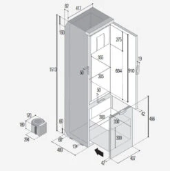 Vitrifrigo SLIM150 Motorhome & Marine Fridge Freezer 12/24 Volts 9 Vitrifrigo SLIM150 Motorhome & Marine Fridge Freezer 12/24 Volts -Jacksons Leisure Supplies vitrifrigo dp144 slim150 dimensions 59107.1526513480