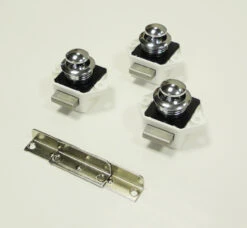 3 Pack Of Caravan Mini Push Button Door Handle And Catch -Jacksons Leisure Supplies wh chr 81128.1415011161